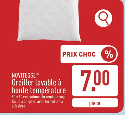 Offre: Oreiller lavable à haute température