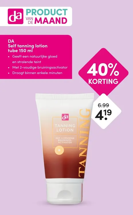 Aanbieding: Self tanning lotion tube 150 ml