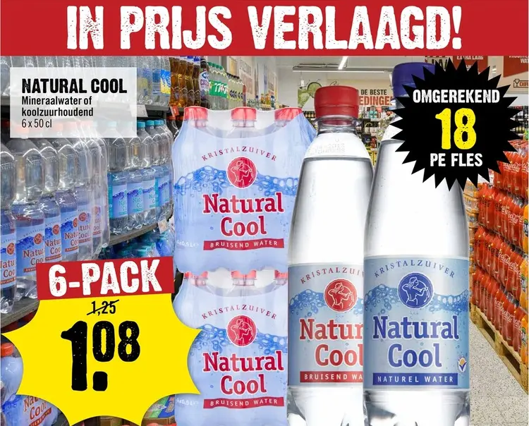 Aanbieding: Natural Cool Mineraalwater of koolzuurhoudend