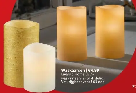 Aanbieding: Waskaarsen