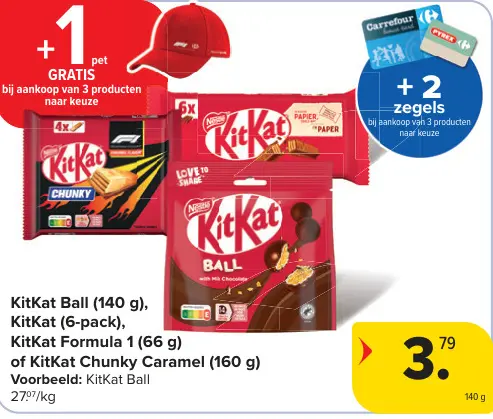 Promotie: KitKat Ball, KitKat (6-pack), KitKat Formula 1