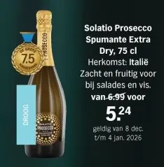 Aanbieding: Prosecco Spumante Extra Dry
