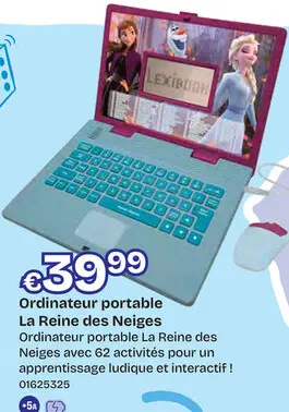 Offre: Ordinateur portable La Reine des Neiges – 62 activités FR/NL
