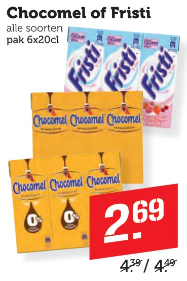 Aanbieding: Chocomel of Fristi