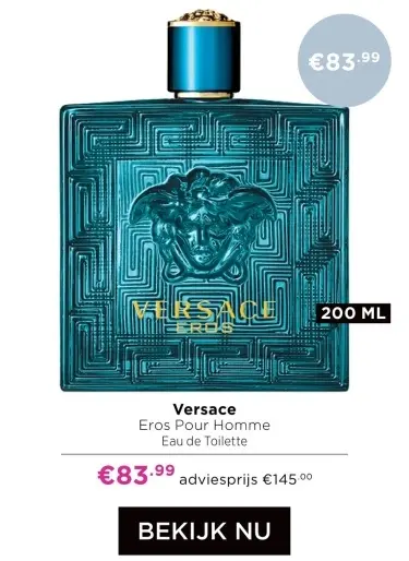 Aanbieding: Eros Pour Homme Eau de Toilette 200 ml