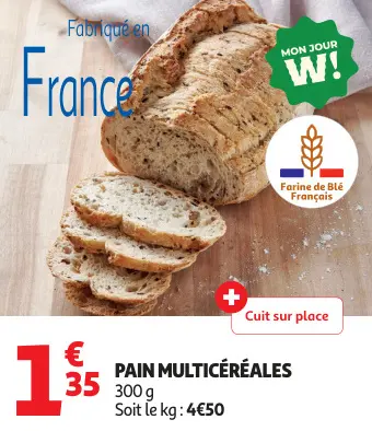 Offre: Pain multicéréales