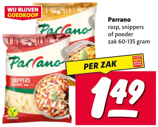Aanbieding: Parrano rasp, snippers of poeder
