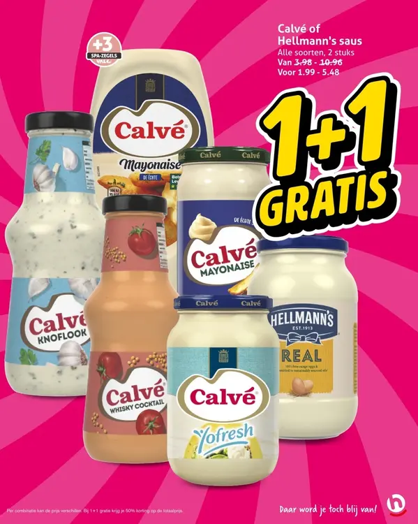 Aanbieding: Calvé of Hellmann's saus