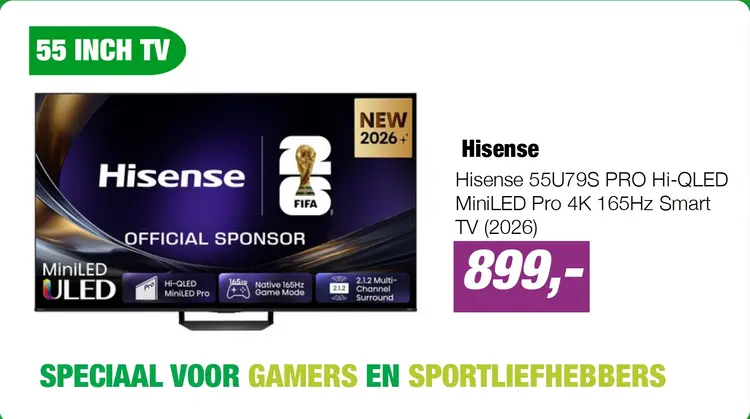 Aanbieding: Hisense 55 inch tv