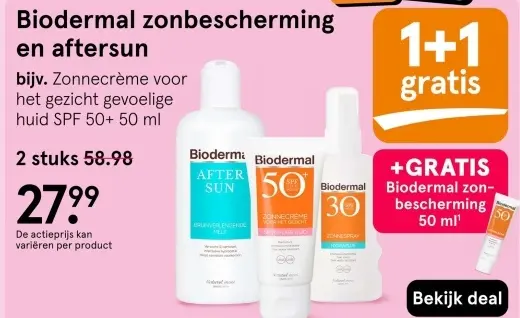 Aanbieding: Biodermal zonbescherming en aftersun