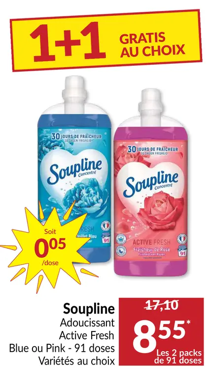 Offre: Soupline Adoucissant Active Fresh