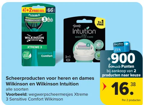 Promotie: Scheerproducten voor heren en dames Wilkinson Intuition