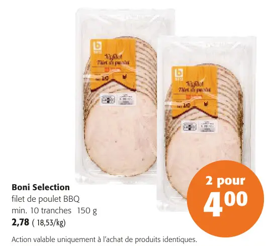 Offre: filet de poulet BBQ