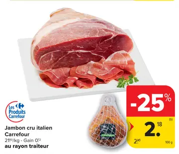 Offre: Jambon cru italien