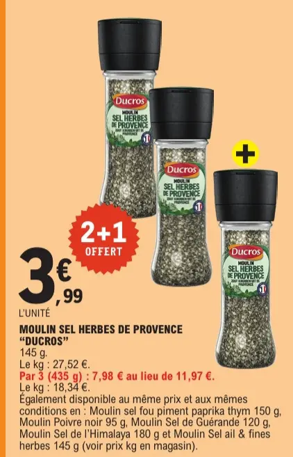 Offre: Moulin sel herbes de provence