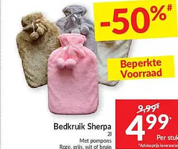 Promotie: Bedkruik Sherpa