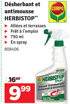 Offre: Désherbant et antimousse HERBISTOP**