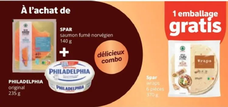 Offre: Saumon fumé norvégien + Philadelphia gratis