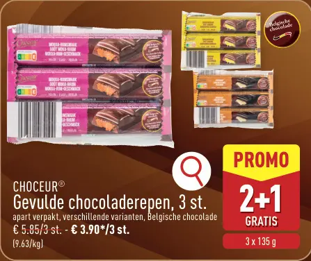 Promotie: CHOCEUR® Gevulde chocoladerepen
