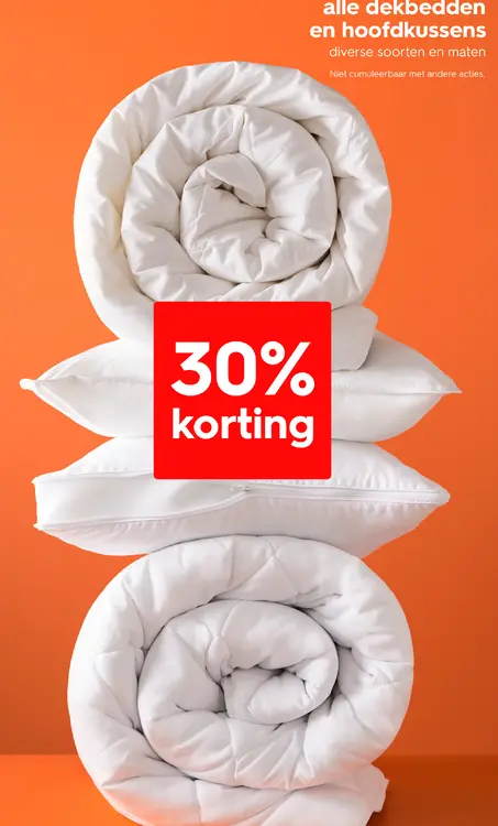 Promotie: Alle dekbedden en hoofdkussens