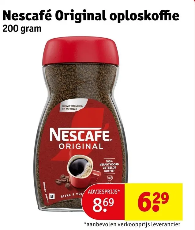 Aanbieding: Nescafé Original oploskoffie