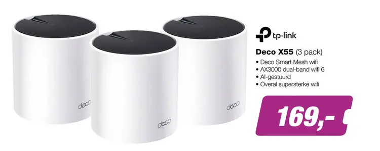 Aanbieding: TP-Link Deco X55 (3 pack)
