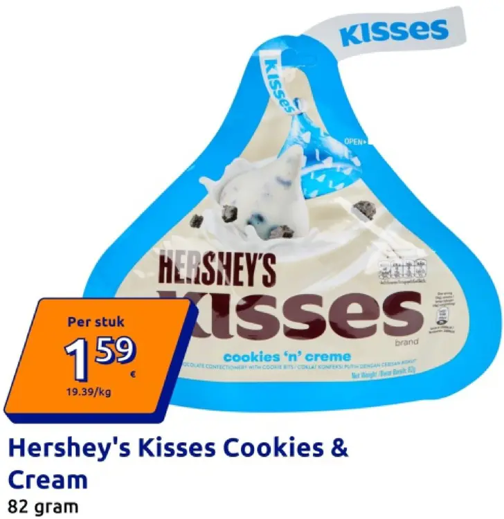 Aanbieding: Hershey's Kisses Cookies & Cream