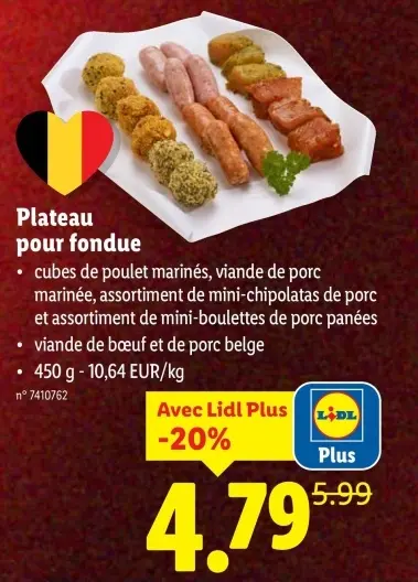 Offre: Plateau pour fondue