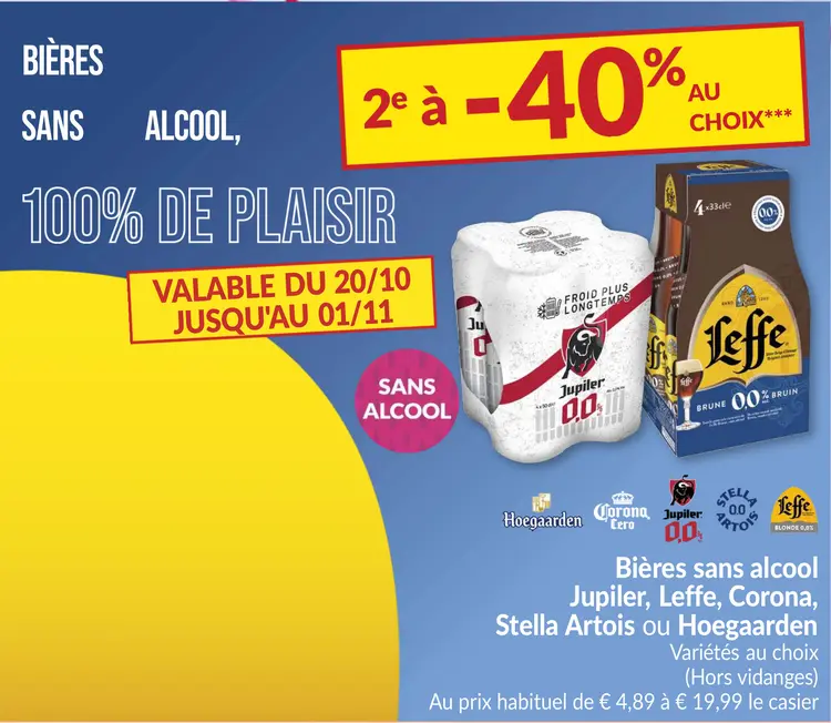 Offre: Bières sans alcool