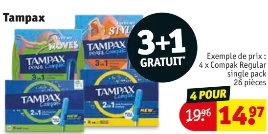 Offre: Tampax Compak Regular