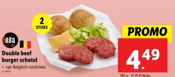 Aanbieding: Double beef burger schotel