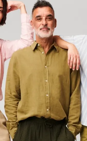 Aanbieding: Linnen overhemd groen