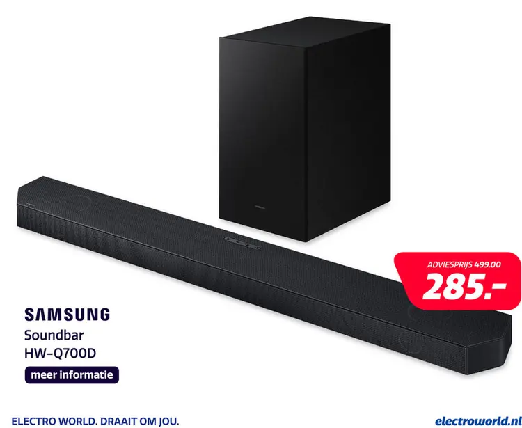 Aanbieding: Samsung Cinematic Soundbar HW-Q700D (2024)
