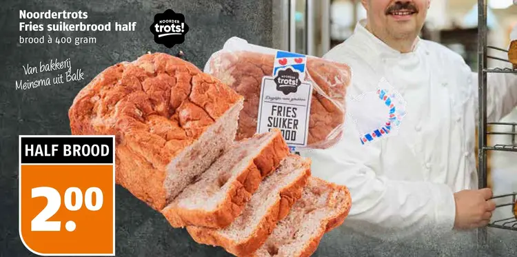Aanbieding: Fries suikerbrood half