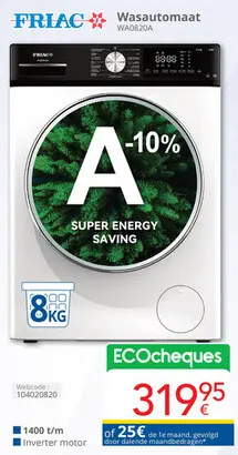 Promotie: Wasautomaat