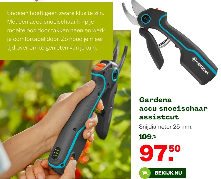 Aanbieding: Accu snoeischaar assistcut