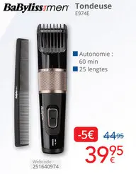 Aanbieding: BaByliss men Tondeuse