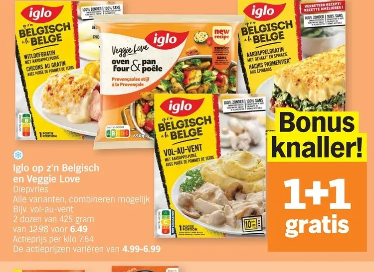 Promotie: Iglo op z'n Belgisch en Veggie Love