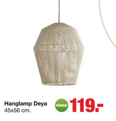 Aanbieding: Hanglamp Deya 45x56 cm creme