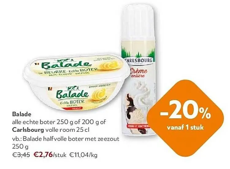 Promotie: Balade alle echte boter of Carlsbourg volle room