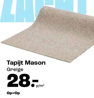 Promotie: Tapijt Mason