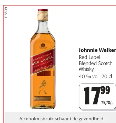 Promotie: Red Label Blended Scotch Whisky