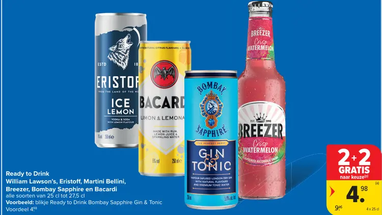 Promotie: Ready to Drink Bombay Sapphire Gin & Tonic