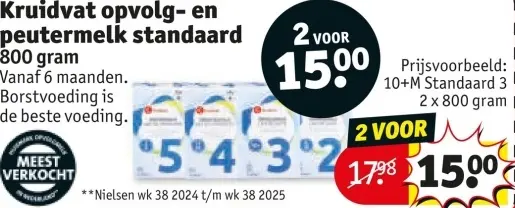 Aanbieding: Kruidvat opvolg- en peutermelk standaard