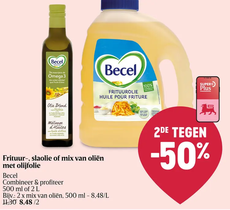 Offre: Frituur-, slaolie of mix van oliën met olijfo