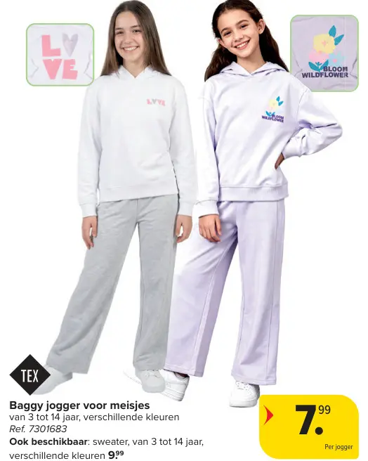 Promotie: Baggy jogger voor meisjes