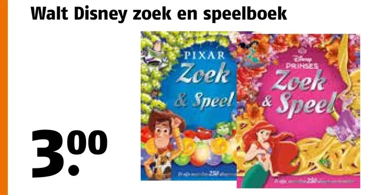 Aanbieding: Walt Disney zoek en speelboek