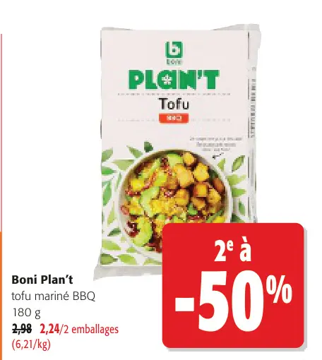 Offre: Tofu mariné BBQ