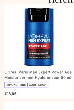 Aanbieding: L'Oréal Paris Men Expert Power Age Moisturize