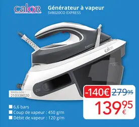 Offre: Générateur à vapeur SV8020CO EXPRESS